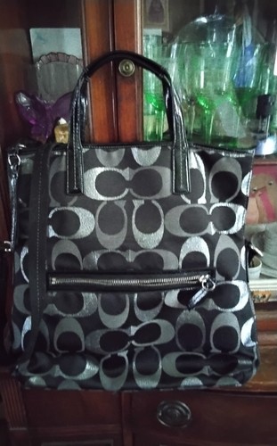 Coach Signature Canvas Foldover Tote