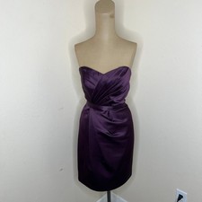 Davids Bridal Deep Purple Strapless Dress 6