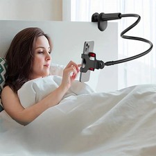 Lazy Bedside DesktopMobile Phone Clamp Bracket Flexible Long Arm Gooseneck Lazy