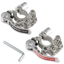 SINGARO Car Battery Terminal Connector, 4 Way Positive and 4 Way-Silver-B