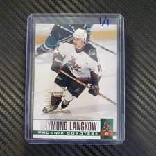 Daymond Langkow 1/1 Montreal Stamped 2003-04 2004 Pacific 265 Coyotes