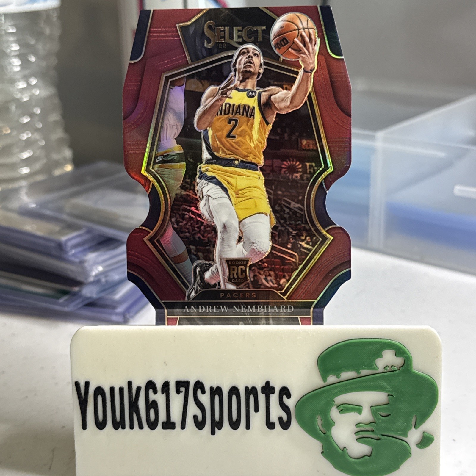 2022-23 Panini Select #186 Andrew Nembhard Maroon Prizms Die Cut #/175 RC PACERS