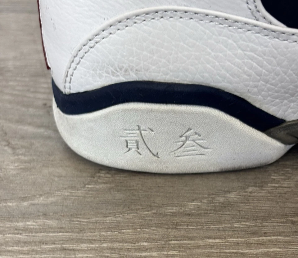 Zapatillas Air Jordan 9.5 Team Blanco Equipo Rojo Azul Marino 314308-161 Zapatos 8.5 Foto 2 de 4