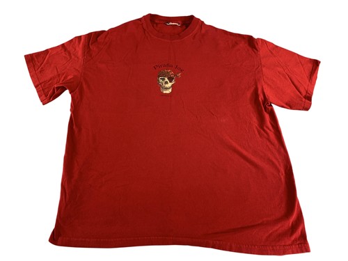 Pirana Joe Shirt Mens Extra Large Red Jamaica Pirate