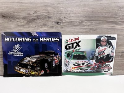 JOHN FORCE FUNNY CAR HAND OUT NHRA COOL HONORING OUR HEROS & 100 Wins Set Of 2
