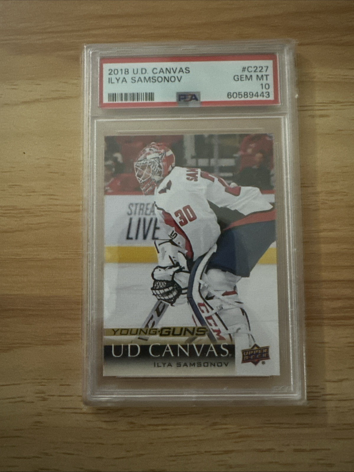 2018-19 Upper Deck - Ud Canvas Young Guns Ilya Samsonov #C227 (RC) PSA 10