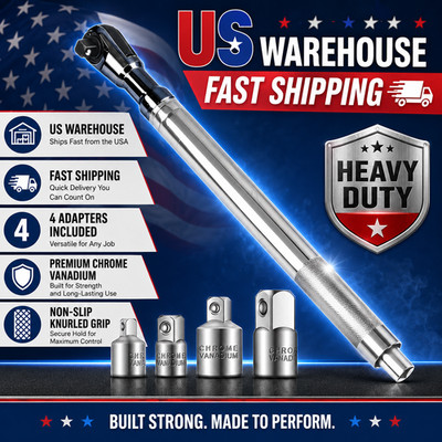 1/2'' Offset Extension Wrench Impact Ratchet Extender for Electric Drill Adapter