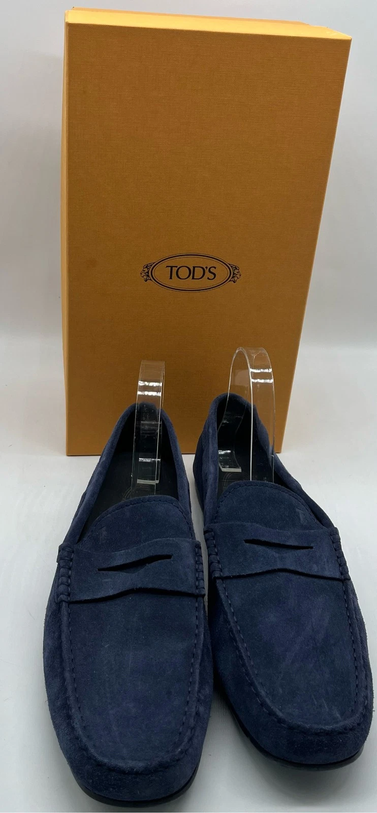 TOD’S Mocassino Tod's uomo Gommino blu navy scamosciato guida penny taglia 8 5