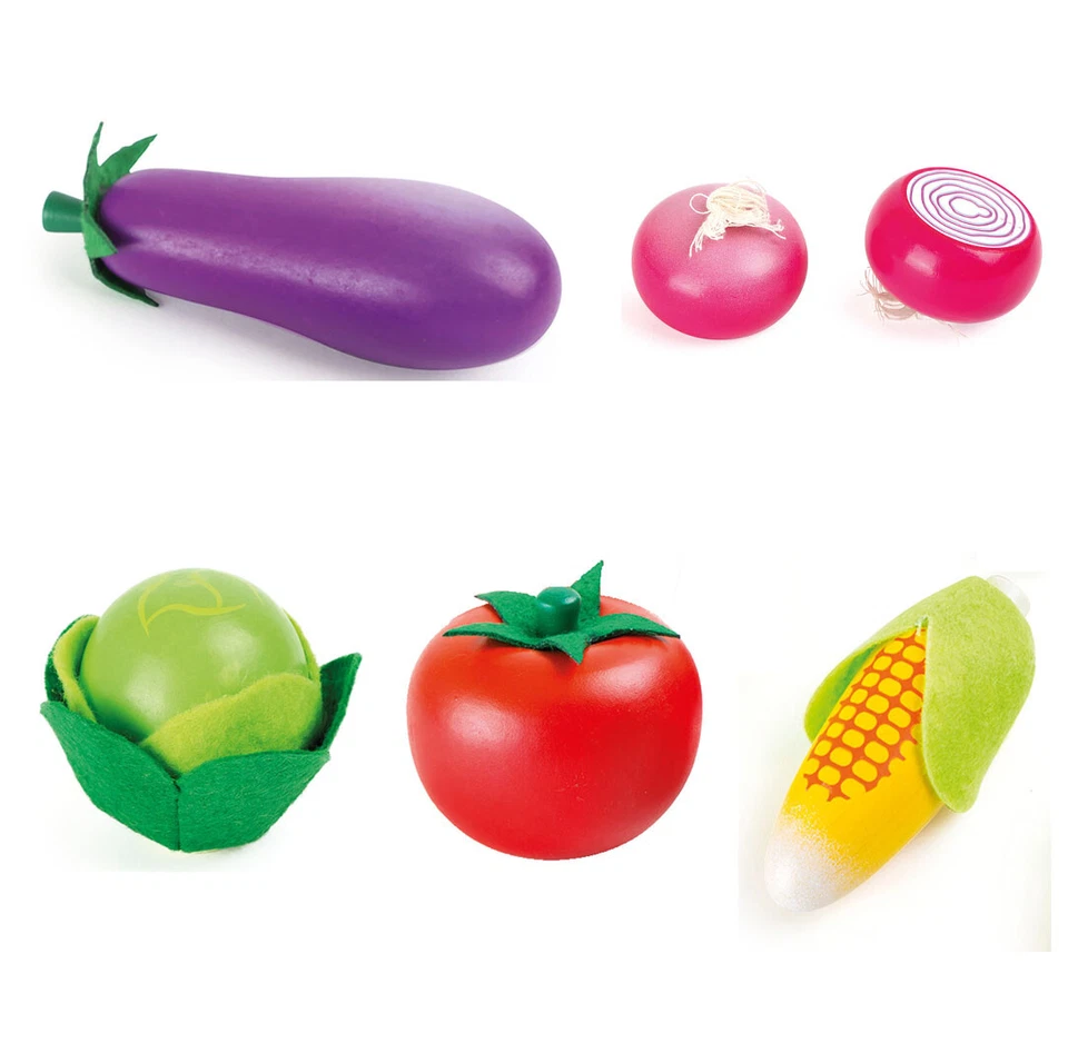 LEGLER Gemüse Kaufladen Kaufmannsladen Kinderküche Lebensmittel Holz Zubehör