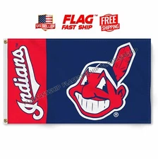 Cleveland Indians Flag 3x5 FT Logo w Grommets  2022 Design MLB FREE Shipping
