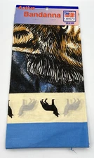 Carolina Hav A Hank Wolfhead Wolf Bandanna Handkerchief Reflections of America