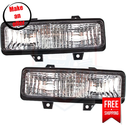 Parking Light GM2521130 GM2520130 Set of 2 for 1992-1995 Chevrolet G10, G20