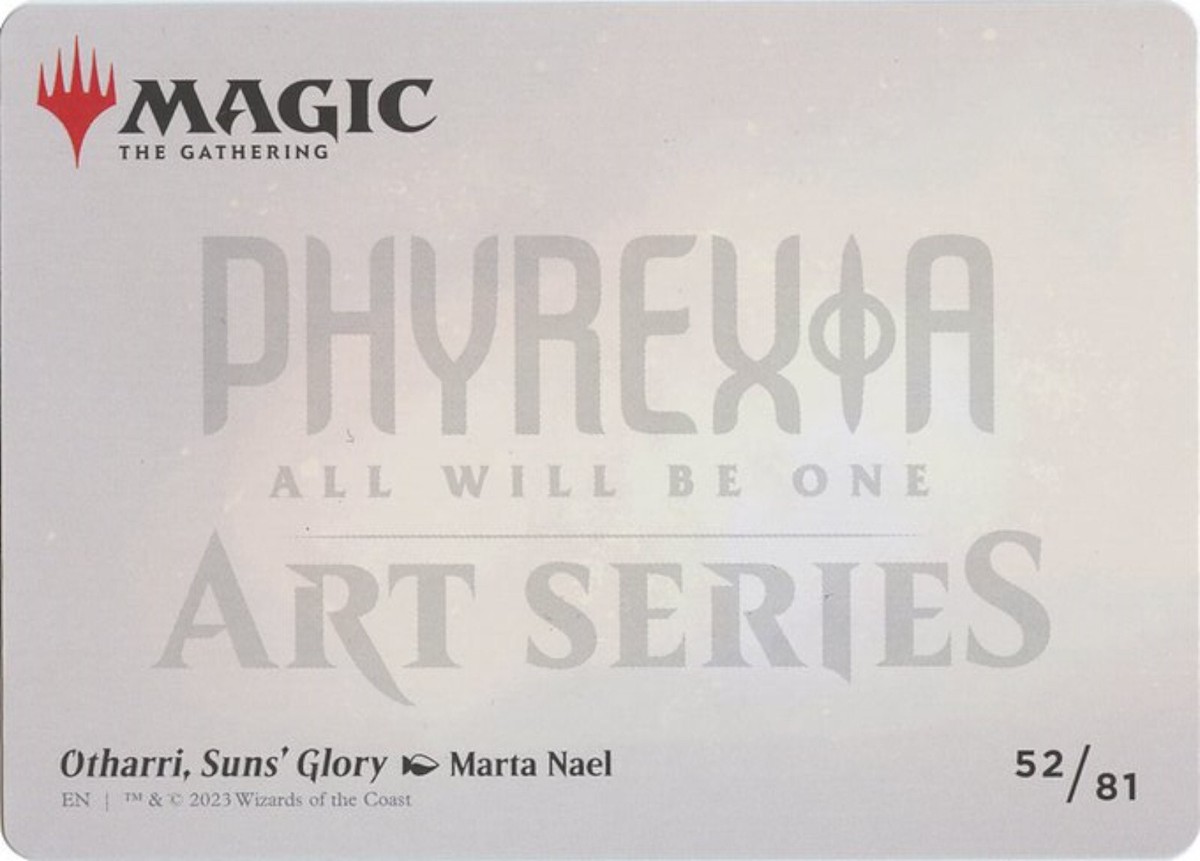 MTG ART SERIES, OTHARRI, SUNS' GLORY Gold Stamped Signature By