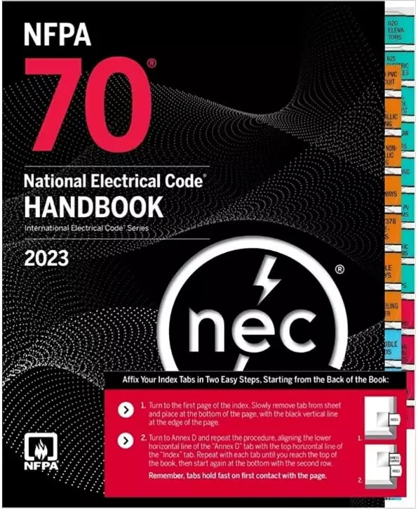 NFPA 70 National Electrical Code Handbook 2023 Edition Hardcover NEC With Tab