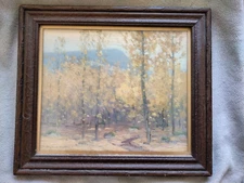 GUSTAVE WIEGAND Oil On Canvas Am. Impressionist Autumn Foliage  New Hampshire 