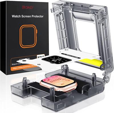 2x Schutzfolie für Apple Watch 4, 5, 7, 8, 9, 10  + Anbringhilfe