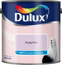 Dulux Smooth Creamy Matt Emulsion Paint - Pretty Pink 2.5 L -Walls and Ceiling  9.60 per litre