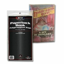200 BCW PAPERBACK BOOK SIZE BAGS / COVERS - FREE SHIPPING