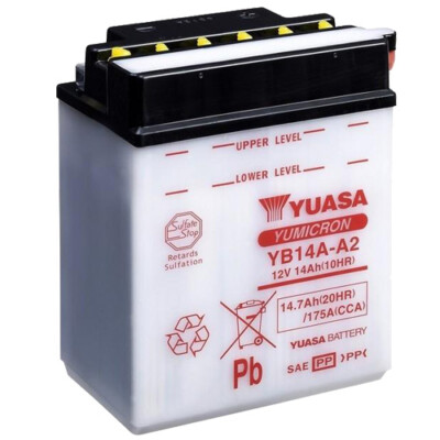 Batterie für Polaris Sportsman 570 Big Boss Tra 21 YUASA YB14A-A2 offen, trocken
