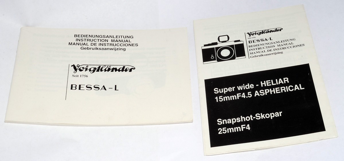 VOIGTLANDER BESSA-L camera & HELIAR 15mm f4.5 SKOPAR 25mm f4 VOIGTLANDER BESSA-L camera & HELIAR 15mm f4.5 SKOPAR 25mm f4