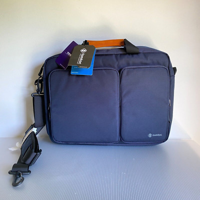 NWT Tomtoc 360 Protective Shoulder Bag Case for 15'' Laptop Dark Blue
