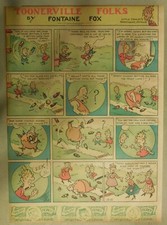 Toonerville Folks by Fontaine Fox from 10/10/1937 Tabloid Size Color Page
