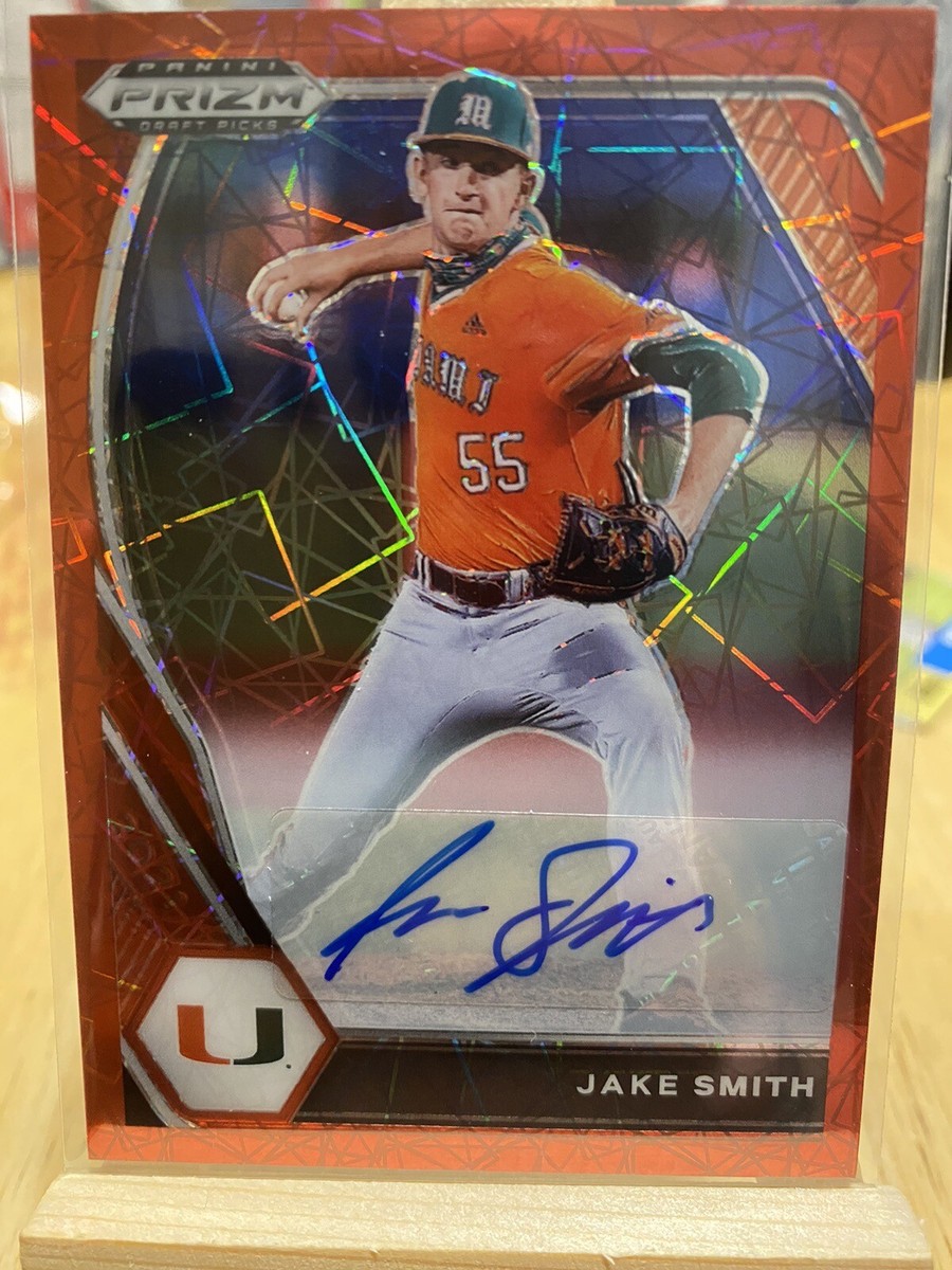 2021 PRIZM DRAFT PICK JAKE SMITH AUTO #PD171 Red Lazer Prizm | eBay