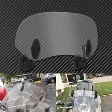 Clear Motorcycle Clip On Adjustable Windshield Windscreen Extension Deflector