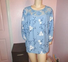 Anthropologie Kindred Blouse Top Size 2X Embroidered Tunic Crochet Floral Boho