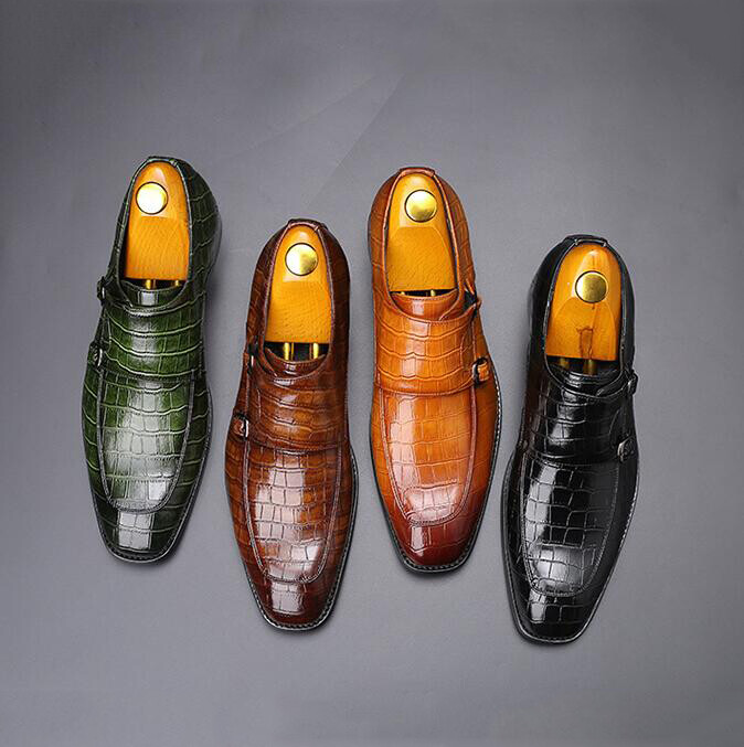 Men's Formal Dress Work Business Faux Leather Shoes Casual Monk Strap Oxfords Men's Formal Dress Work Business Faux Leather Shoes Casual Monk Strap Oxfords