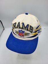 Vintage St Louis Rams Logo Athletic Diamond Cut Style Snapback Hat Cap 1990s NFL