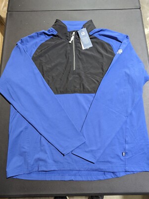 NWT MEN'S CUTTER & BUCK PULLOVER, SIZE: XL, COLOR: BLUE/BLACK (M4)
