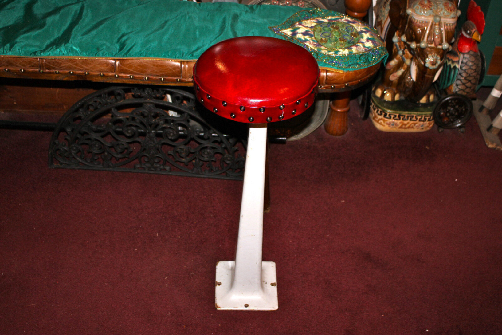 Antique Porcelain Metal Ice Cream Cushion All Lowest price challenge stores are sold Parlor Red Stool Shop