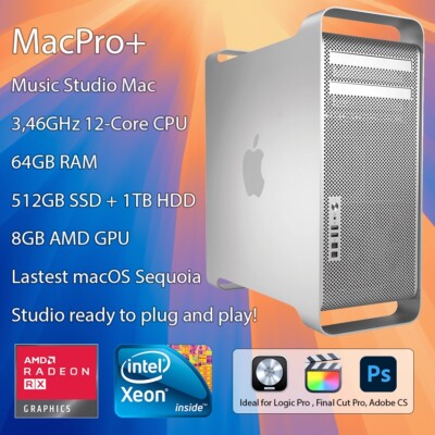 ** Apple Mac Pro 5,1 - 12 Core Beast! 64GB RAM- 8GB GPU - macOS Sequoia**