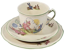 Alfred Meakin - Pixieware - Teacup, Saucer & Small Plate Set - 1950s - Rare