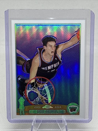 2003-04 Topps Chrome #19 Pau Gasol Refractor Memphis Grizzlies Spain NM