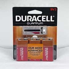 DURRELL ® QUANTUM - 9V Batteries - 3pk (2022-Full Charge)