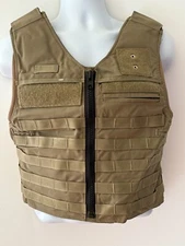 SECOND CHANCE Oregon City Armor Plate Carrier Front Open S/M 2013-2015 Tan Molle