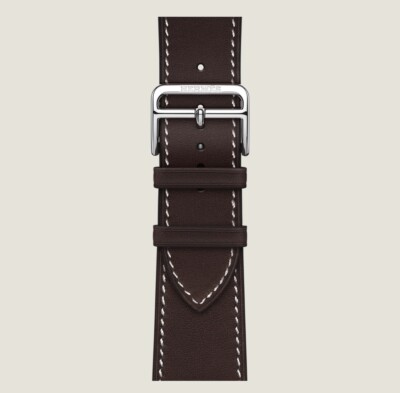 Hermes Apple Watch Ebene Attelage (very dark brown) Single Tour