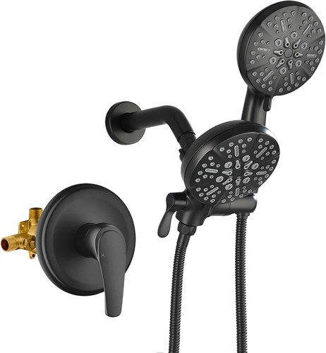 Dual Shower Faucet Set High Pressure Dual 2 in 1 Shower Combo Set Shower System