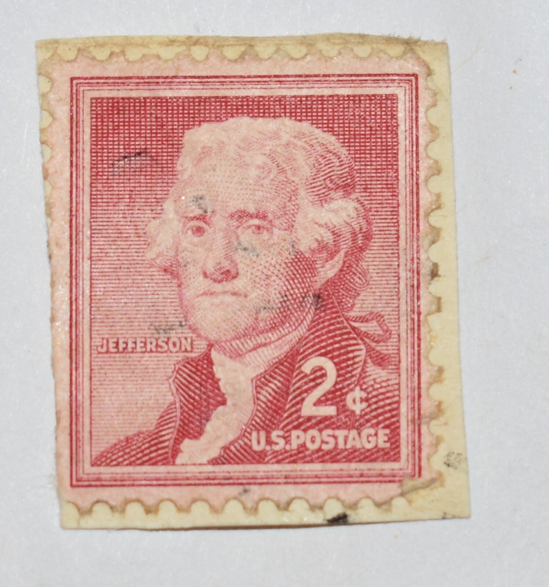 Thomas Jefferson 2 Cent Red United States Postage Stamp Rare Eye