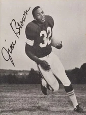 American Football Player Jim Brown Facsimile Autograph Picture Photo Print 5x7