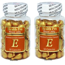 2 x Royal Jelly Vitamin-E Skin Oil 90 Gel Moisture Complex Capsules