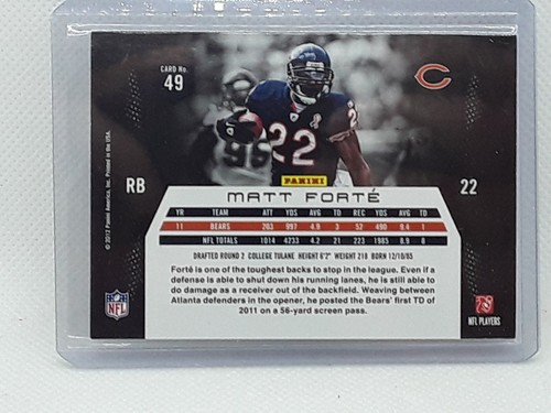Matt Forte 2012 Panini Momentum Football - #49 - Chicago Bears - Picture 2 of 2