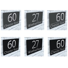 Modern House Number Plaques Composite Personalised Signs Door Plaque Numbers
