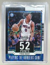 Tyrese Maxey 2023 Contenders Optic International Black White Numbers Games /25