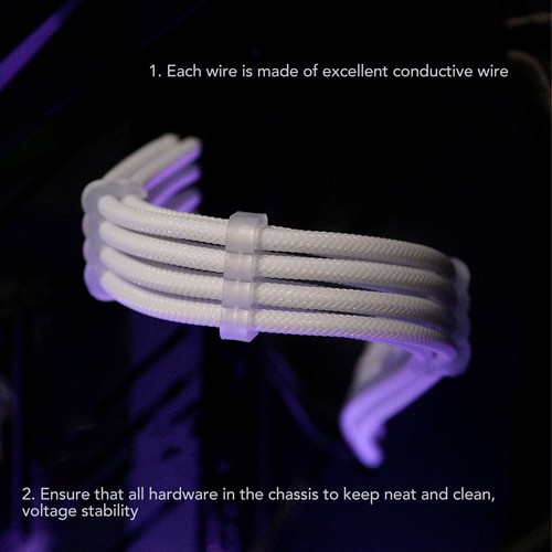 Computer Cable Extension 30cm Length Nylon Motherboard Graphics Card Ex FY - Afbeelding 7 van 28