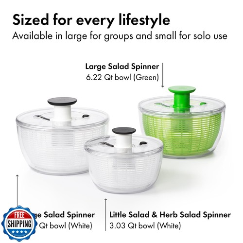 OXO Good Grips Little Salad and Herb Salad Spinner, Fruit Washer and Lettuce - Picture 3 of 5