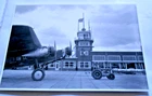 VINTAGE 1932 AVIATION PHOTOGRAPH KLM FOKKER F-XII BEING TOWED AMSTERDAM AIRPORT