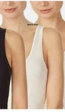 JANE BLEECKER  WOMEN'S Reversible Stretch Tank 1 ONLY  (WHITE L)NWOT